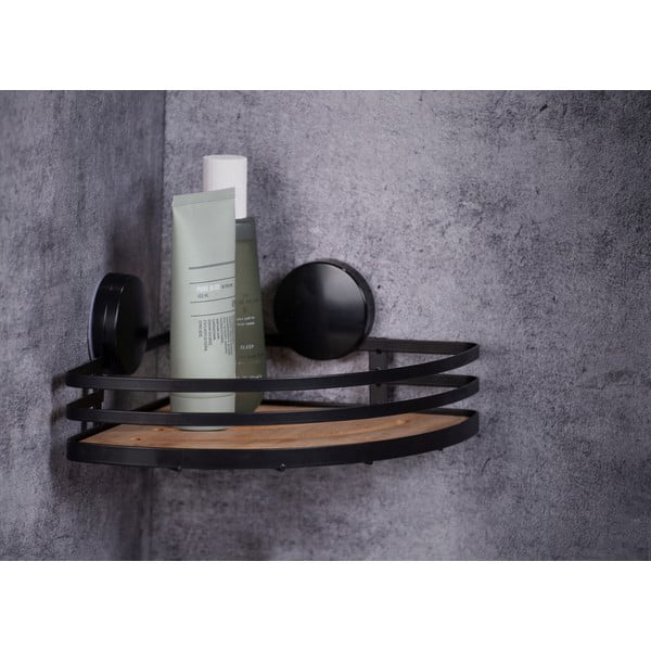 Alba fekete fürdőszobai sarokpolc - Wenko-image-1