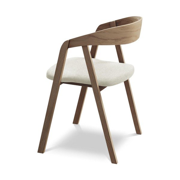 Krémszínű tömörfa étkezőfotel Erika – Makamii-image-3