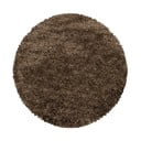 Sötétbarna kerek szőnyeg ø 120 cm Fluffy – Ayyildiz Carpets