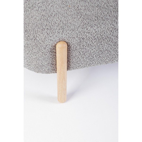 Szürke buklé párnázott pad Dayla – Bizzotto-image-1