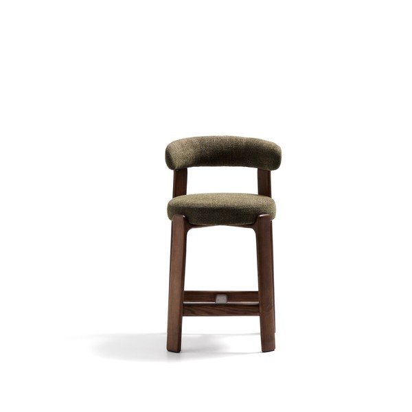 Zöld-sötét natúr színű kőrisfa bárszék (ülésmagasság 65 cm) Granite – Kave Home-image-2