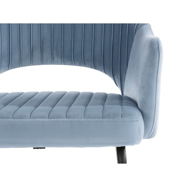 Kék bársony étkezőszék szett 2 db-os Britney - Støraa-image-1