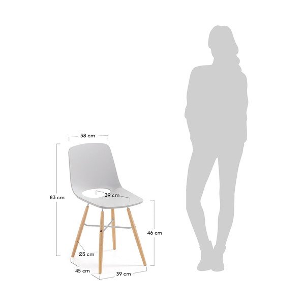 Kint 2 darabos szürke étkezőszék szett - La Forma-image-1