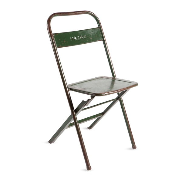 Mash zöld összecsukható kézi készítésű szék újrahasznosított fémből - RGE