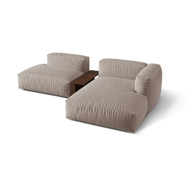 Bézs moduláris sarokkanapé (jobb oldali) Martina – Micadoni Home-image-2