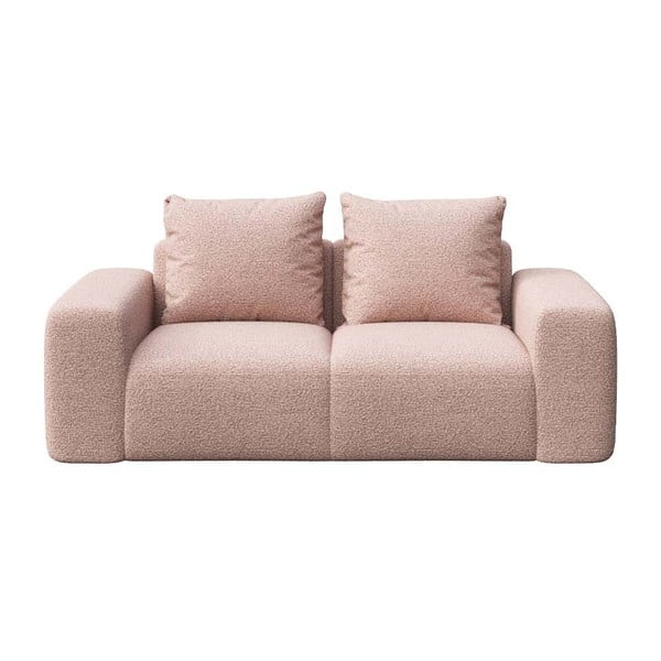 Világos rózsaszín buklé kanapé 212 cm Feiro – MESONICA