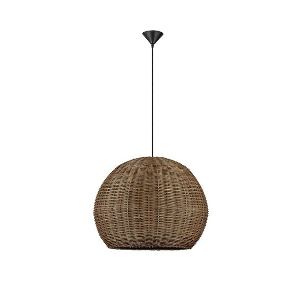 Natúr színű rattan függőlámpa ø 39 cm Rielo – Nova Luce