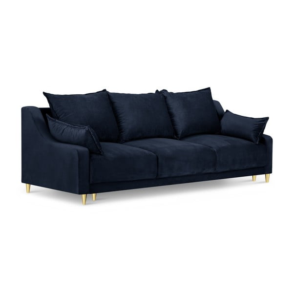 Pansy sötétkék kinyitható kanapé tárolóhellyel, 215 cm - Mazzini Sofas