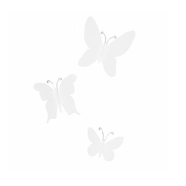 Butterflies 9 db-os fehér 3D fali dekoráció szett - Umbra-image-1
