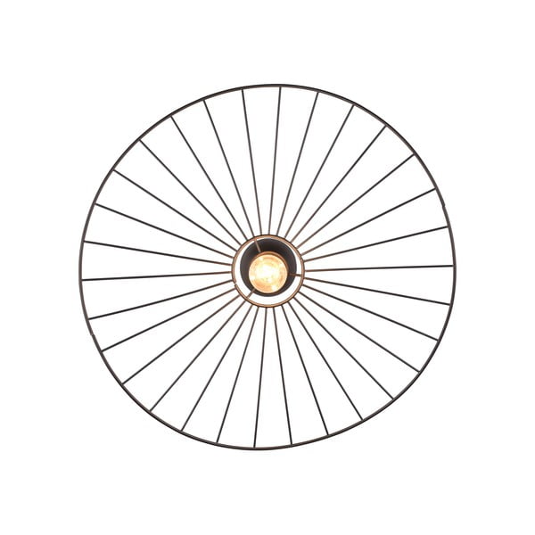 Matt fekete mennyezeti lámpa ø 60 cm Chapeau – Reality-image-3