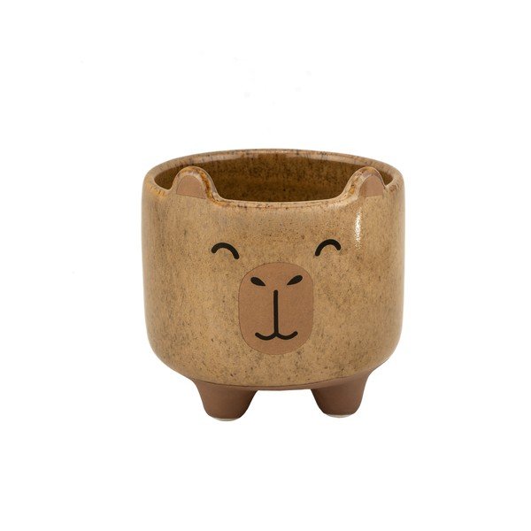 Kőedény kézzel festett kaspó ø 7,5 cm Mojave Capybara – Sass & Belle
