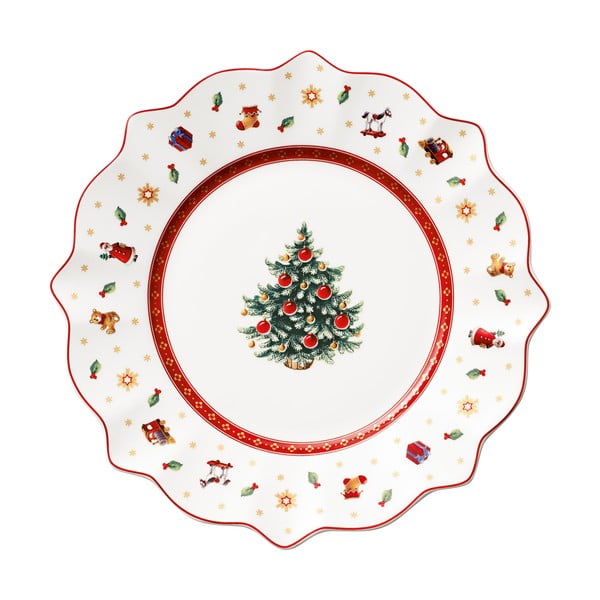 Toy's Delight fehér-vörös porcelán karácsonyi tányér, ø 24 cm - Villeroy & Boch