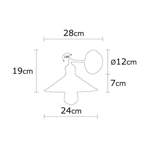 Fekete fali lámpa ø 24 cm Berceste – Opviq lights-image-3