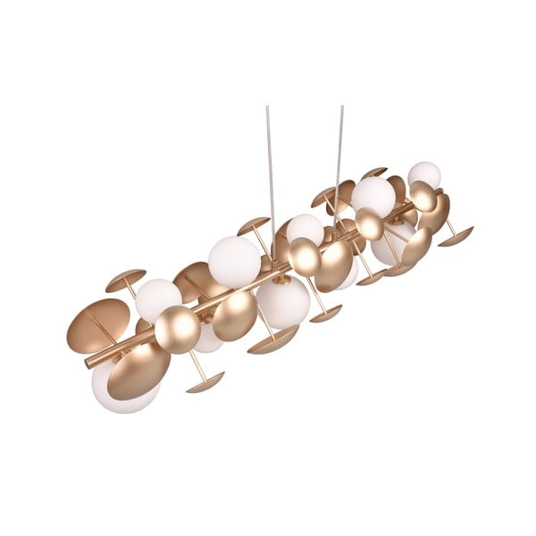 Fehér-aranyszínű függőlámpa üveg búrával Bubble – Trio Select-image-4