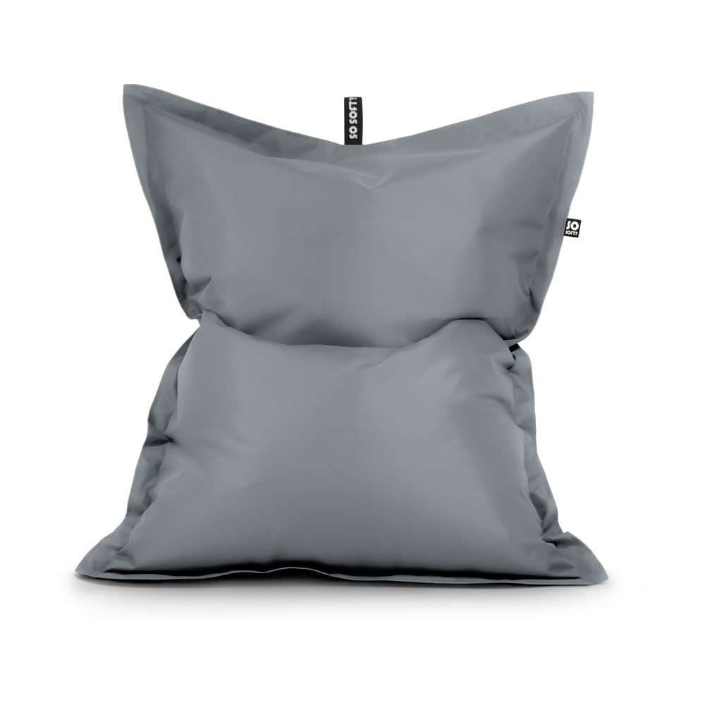 Szürke bőrutánzat babzsákfotel Pad L  So Soft?