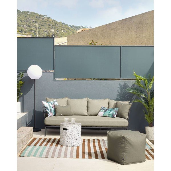 Mareluz bézs fémszerkezetű kerti kanapé - Kave Home-image-1