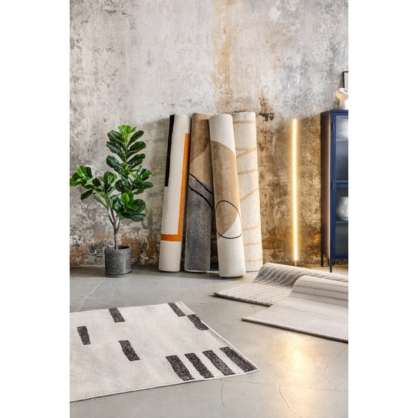 Szürke-krémszínű szőnyeg 140x200 cm Mosaica – Universal-image-3