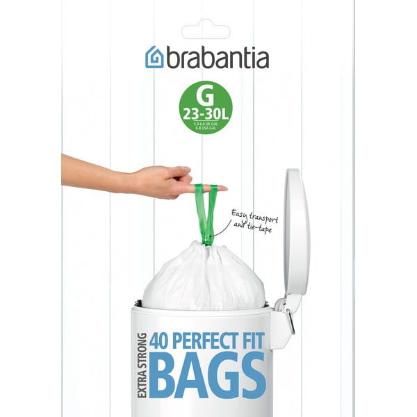 Szemeteszsák készlet 40 db-os 30 l PerfectFit G – Brabantia