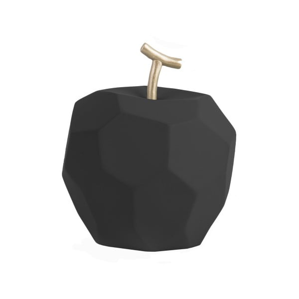 Origami Apple matt fekete beton szobor - PT LIVING