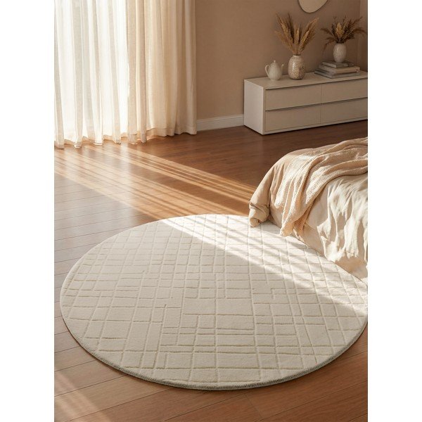 Krémszínű gyapjú kerek szőnyeg ø 160 cm Kenso – Villeroy&Boch-image-1