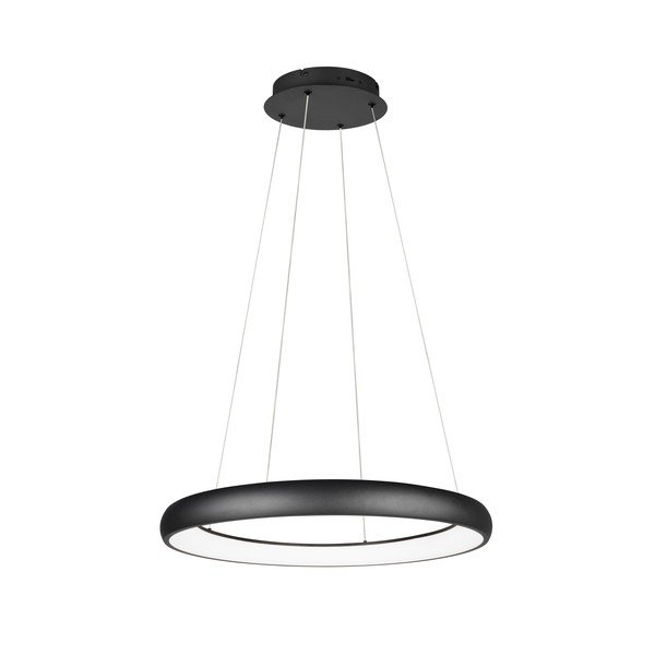Fekete LED dimmelhető függőlámpa fém búrával ø 75 cm Cardona – Trio-image-1