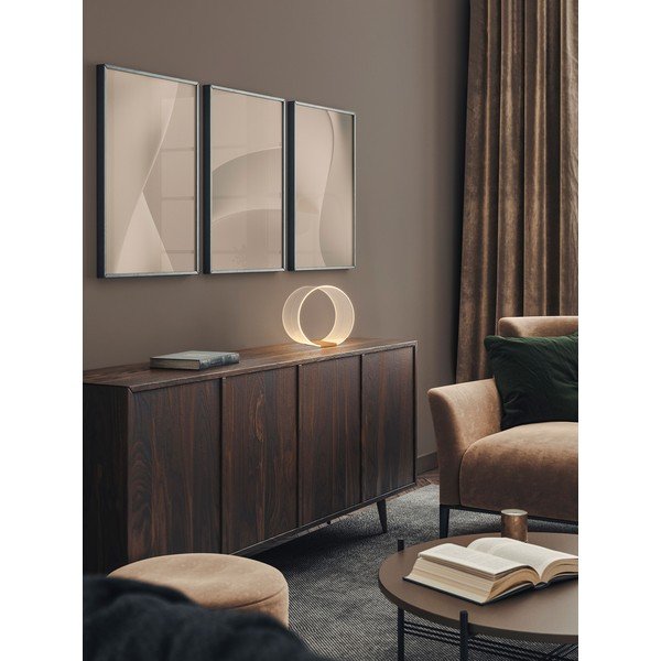Aranyszínű alumínium LED dimmelhető asztali lámpa akrilüveg búrával (magasság 28 cm) Valentin – Nova Luce-image-1