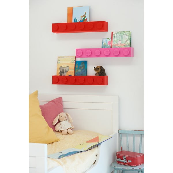 Sleek gyerek piros kisméretű fali polc - LEGO®-image-1