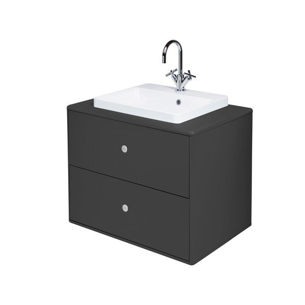 Antracitszürke fali mosdó alatti szekrény 80x62 cm Color Bath – Tom Tailor-image-2
