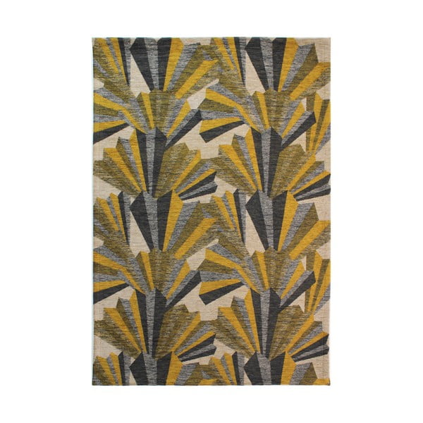 Fanfare sárga-szürke kézzel szőtt szőnyeg, 200 x 290 cm - Flair Rugs