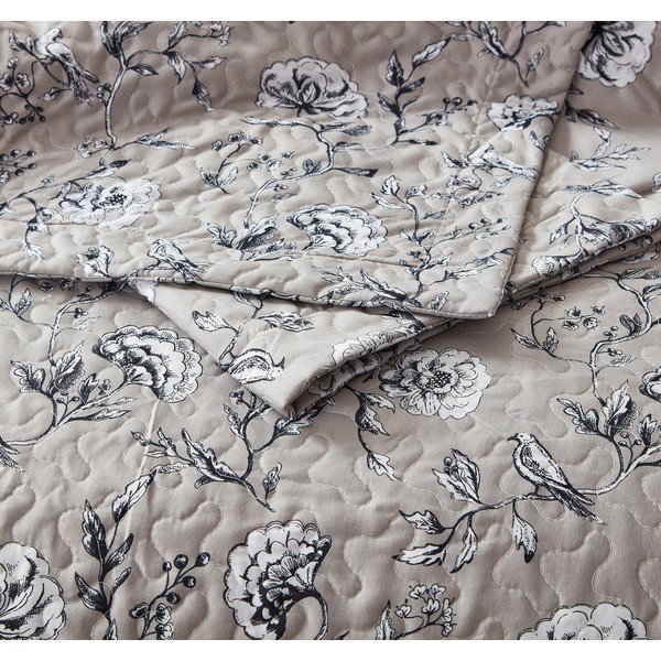 Classic Flower barna mikroperkál ágytakaró két párnahuzattal, 180 x 250 cm - Sleeptime-image-3