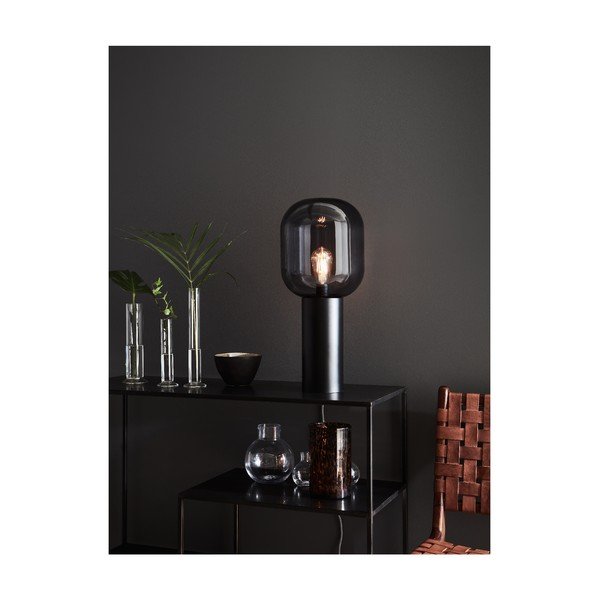 Brooklyn Smoke szürke asztali lámpa, ø 24 cm - Markslöjd-image-1