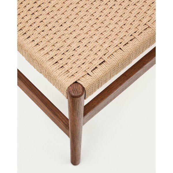 Barna-natúr színű pad Zaide – Kave Home-image-4