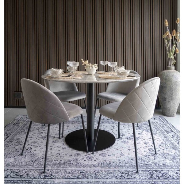 Világosszürke bársony étkezőszék szett 2 db-os Geneve – House Nordic-image-1
