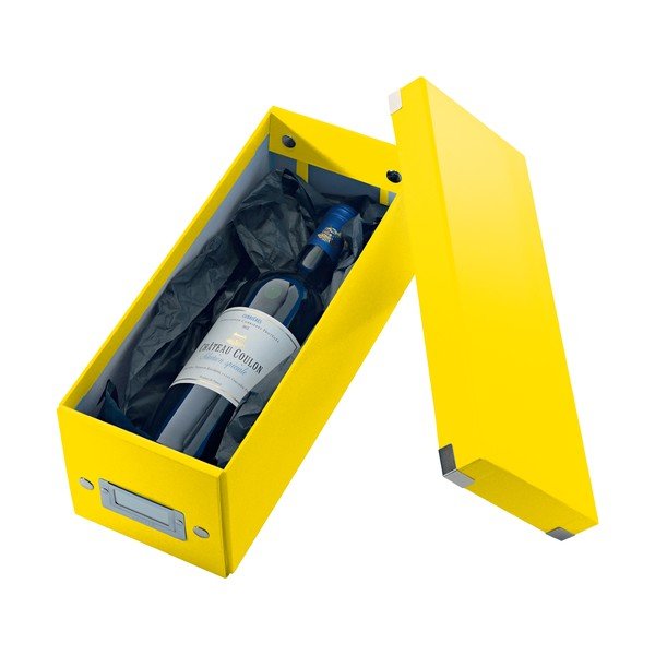 Sárga fedeles karton tárolódoboz 14x35x14 cm Click&Store – Leitz-image-3