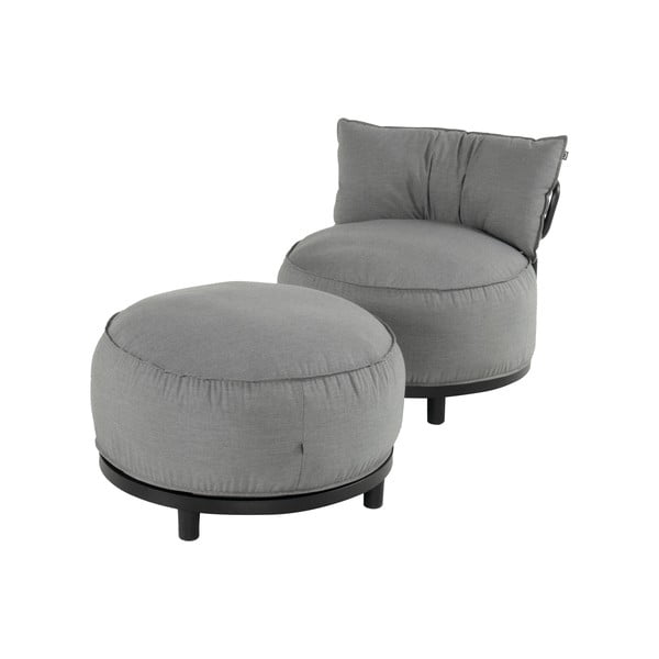 Világosszürke párnázott kerti fotel Emma – Hartman-image-3