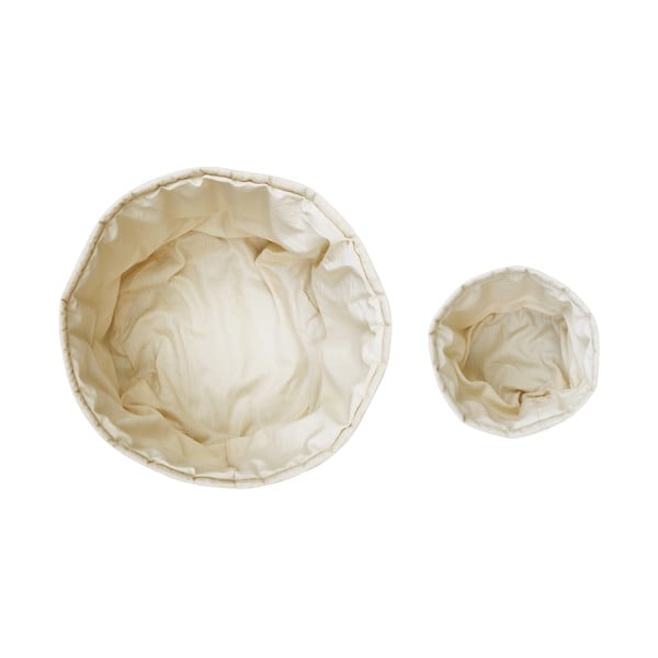 Krémszínű textil gyerek tárolódoboz szett 2 db-os ø 30x20 cm Bambie Natural – Lorena Canals-image-4