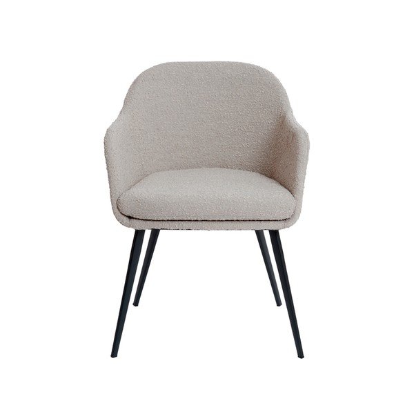 Bézs kárpitozott karfás étkezőfotel Leone – Light & Living-image-1