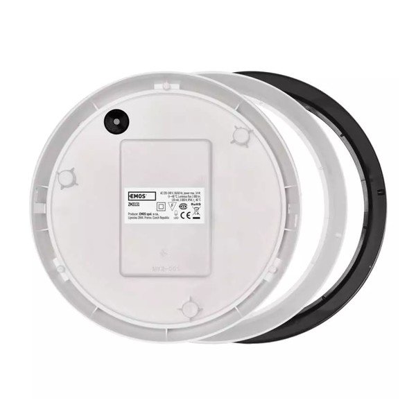 Matt fekete LED mennyezeti lámpa mozgásérzékelővel Zuri – EMOS-image-3