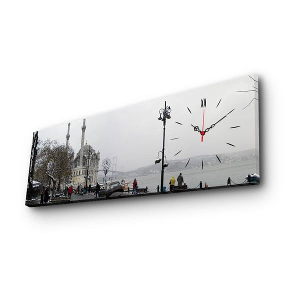 In the city dekoratív falióra, 30 x 90 cm