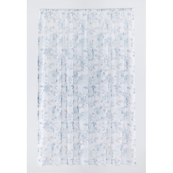 Fehér-kék átlátszó függöny 300x260 cm Elsa – Mendola Fabrics-image-1