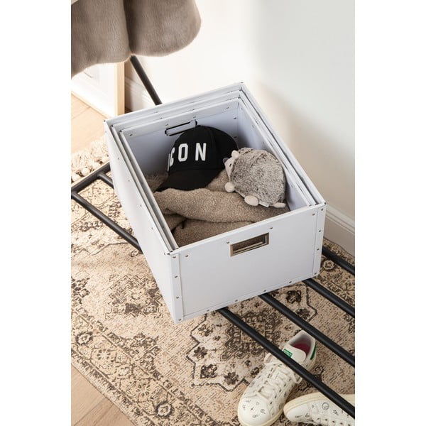 Fehér karton tárolódoboz szett 3 db-os Ture – Bigso Box of Sweden-image-2