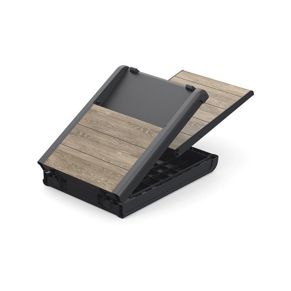 Sötétbarna műanyag állítható-összecsukható kerti napozóágy Deco Porto – Keter-image-3