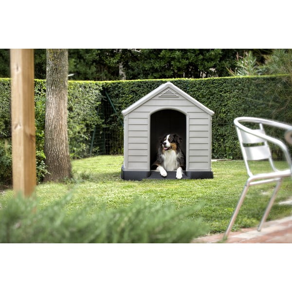 Szürke házikó kutyáknak 95x99 cm – Curver-image-2
