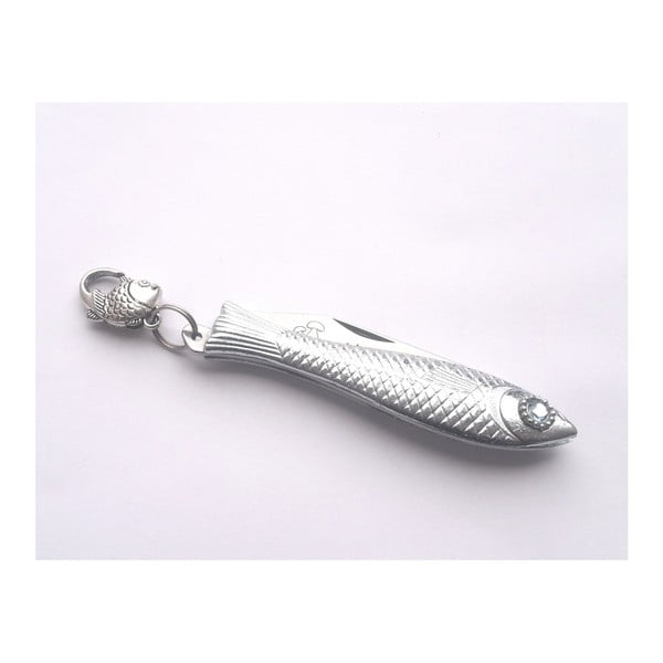 Ezüstszínű hal formájú cseh bicska, kék szemekkel - Alexandra Dětinská-image-1