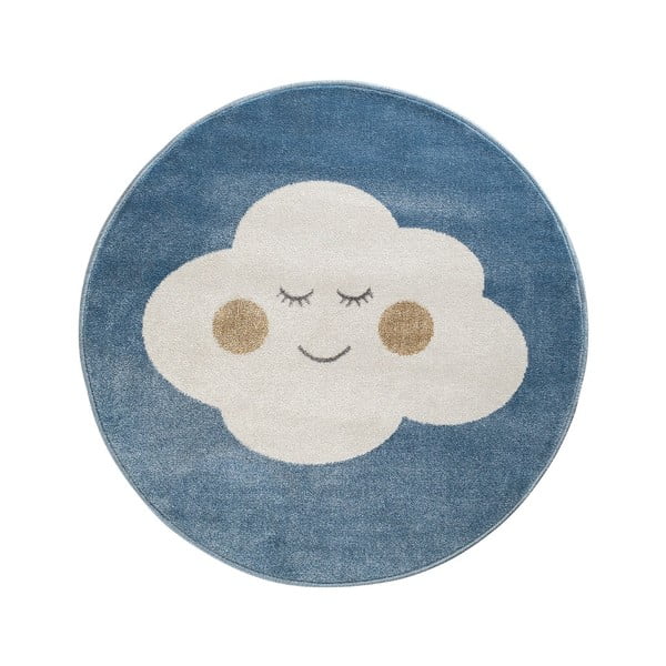Cloud kék, kerek szőnyeg felhő mintával, ø 100 cm - KICOTI