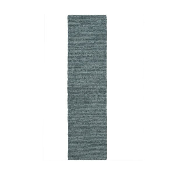 Szürkéskék kézi szövésű gyapjú futószőnyeg 80x230 cm Harris Boucle – Flair Rugs