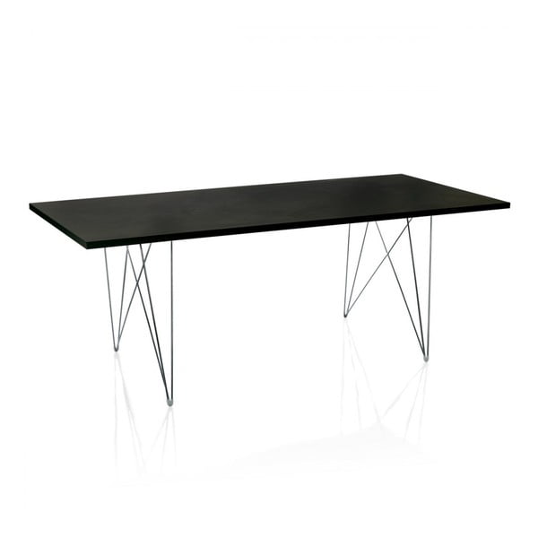 Bella fekete étkezőasztal, 200 x 90 cm - Magis