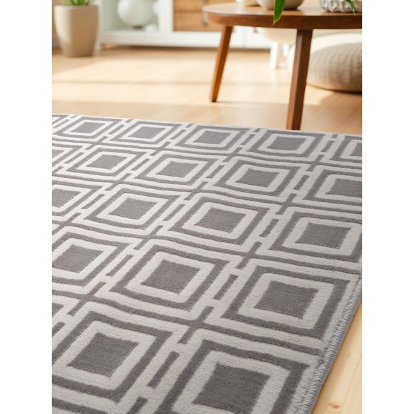 Szürke-krémszínű futószőnyeg 80x240 cm Perles Howlite – Elle Decoration-image-3