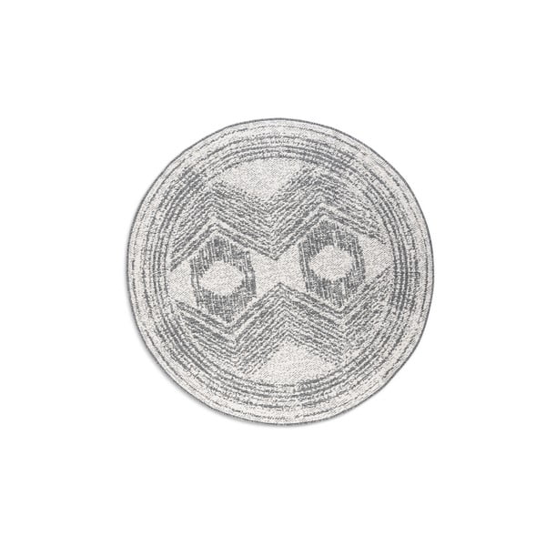 Szürke-krémszínű kerek kültéri szőnyeg ø 200 cm Gemini – Elle Decoration