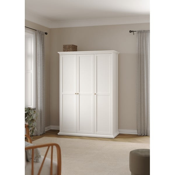 Fehér ruhásszekrény 139x201 cm Paris – Tvilum-image-1